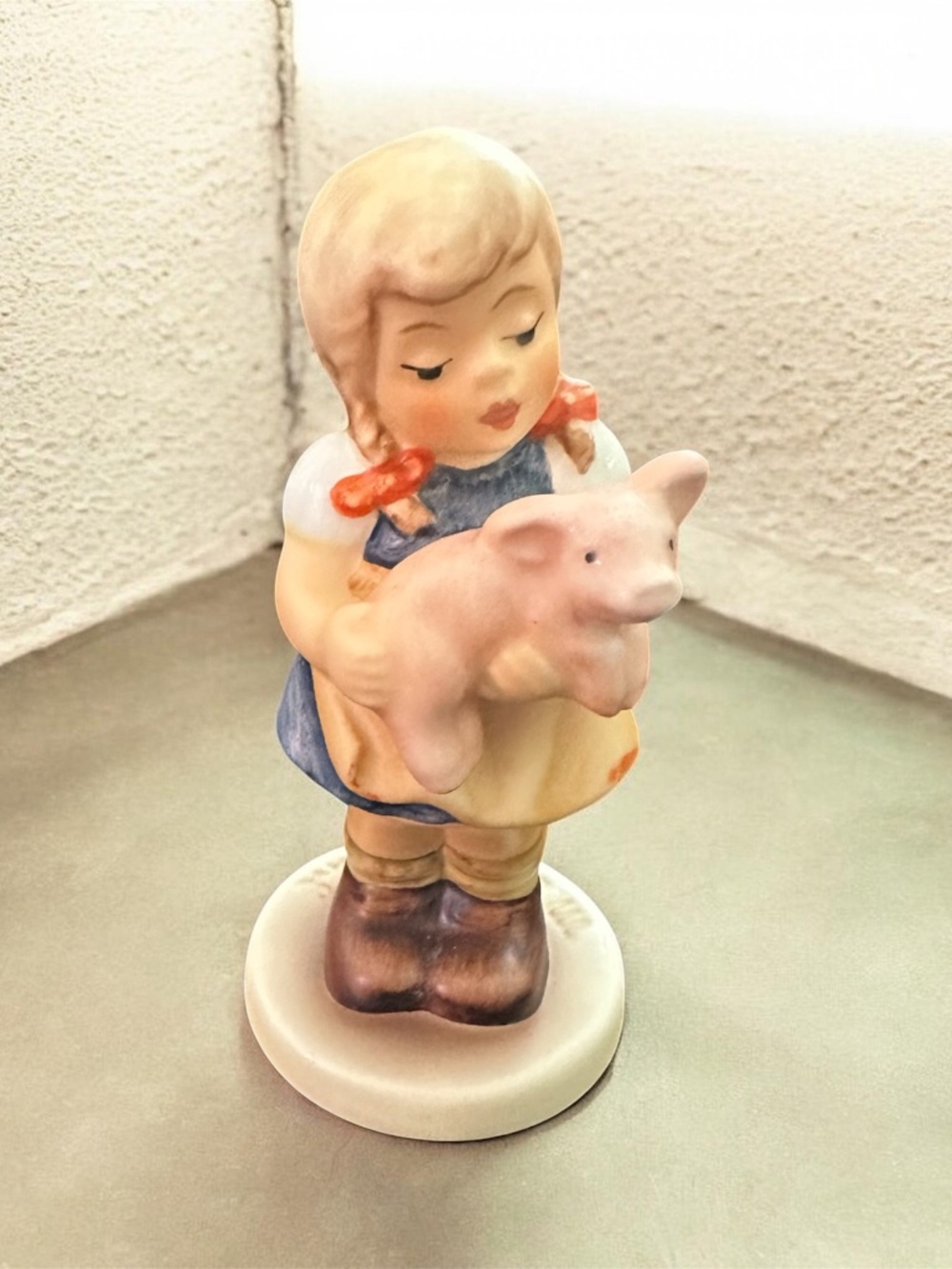 MI Hummel "PIGTAILS" Figurine - #2052 stamped Goebel with bee trademark.